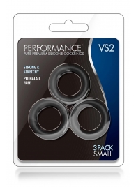 Набор из 3 черных эрекционных колец Black Small Penis Rings - Blush Novelties - в Волгодонске купить с доставкой