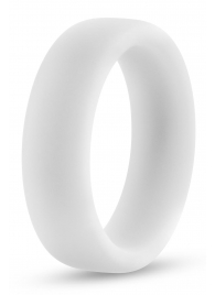 Белое люминесцентное эрекционное кольцо Silicone Glo Cock Ring - Blush Novelties - в Волгодонске купить с доставкой