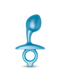 Голубая анальная пробка для массажа простаты Bulb Silicone Prostate Plug - 10,7 см. - b-Vibe - в Волгодонске купить с доставкой