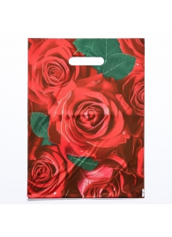 Пакет с цветочным принтом и вырубной ручкой (30х40 см) - Сима-Ленд - купить с доставкой в Волгодонске