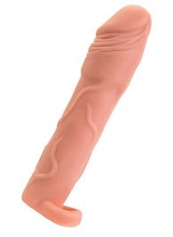 Телесная удлиняющая насадка с подхватом - 19 см. - ToyFa - в Волгодонске купить с доставкой