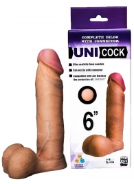 Насадка для страпона фаллической формы UNICOCK 6  - 18 см. - LOVETOY (А-Полимер) - купить с доставкой в Волгодонске