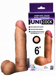Насадка для страпона фаллической формы UNICOCK 6  - 18 см. - LOVETOY (А-Полимер) - купить с доставкой в Волгодонске