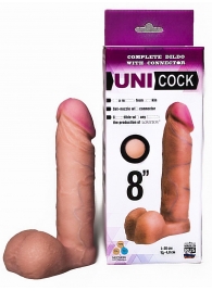 Фаллическая насадка для страпона UNICOCK 8  - 20 см. - LOVETOY (А-Полимер) - купить с доставкой в Волгодонске