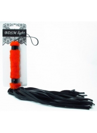 Нежная плеть с красным мехом BDSM Light - 43 см. - БДСМ Арсенал - купить с доставкой в Волгодонске
