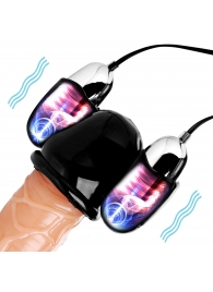 Черная стимулирующая насадка для головки полового члена Multi Speed Vibrating Penis Head Teaser - XR Brands - в Волгодонске купить с доставкой