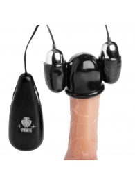 Черная стимулирующая насадка для головки полового члена Multi Speed Vibrating Penis Head Teaser - XR Brands - в Волгодонске купить с доставкой