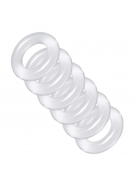 Комплект из 6 прозрачных эрекционных колец Ring Master Custom Ball Stretcher Kit - XR Brands - в Волгодонске купить с доставкой