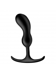 Черный массажер простаты с утяжелителями Premium Silicone Weighted Prostate Plug Medium - 16,3 см. - XR Brands - в Волгодонске купить с доставкой