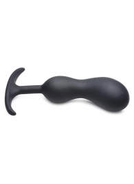 Черный массажер простаты с утяжелителями Premium Silicone Weighted Prostate Plug Large - 18,8 см. - XR Brands - в Волгодонске купить с доставкой