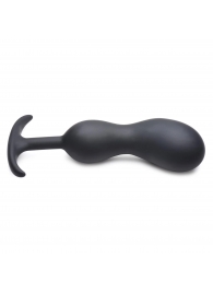Черный массажер простаты с утяжелителями Premium Silicone Weighted Prostate Plug XL - 20,8 см. - XR Brands - в Волгодонске купить с доставкой