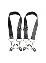 Ремни с зажимами для половых губ Spread Labia Spreader Straps with Clamps - XR Brands - купить с доставкой в Волгодонске