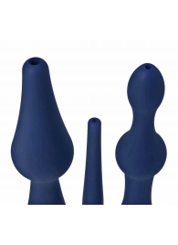 Набор из 3 универсальных насадок для анального душа Universal 3 Piece Silicone Enema Attachment Set - XR Brands - купить с доставкой в Волгодонске