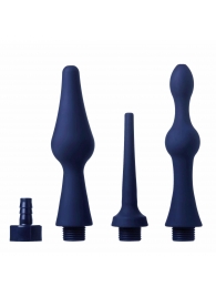 Набор из 3 универсальных насадок для анального душа Universal 3 Piece Silicone Enema Attachment Set - XR Brands - купить с доставкой в Волгодонске