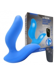 Синий вибромассажер простаты 3,5’’ Remote Control Curve P-spot Massager - 12 см. - Erokay - в Волгодонске купить с доставкой