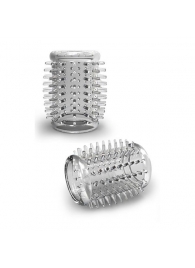 Прозрачная насадка с шипами STAY HARD COCK SLEEVE 01 CLEAR - Blush Novelties - в Волгодонске купить с доставкой