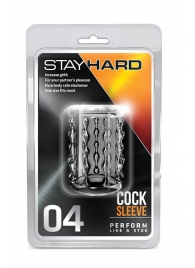 Прозрачная насадка с бороздками STAY HARD COCK SLEEVE 04 CLEAR - Blush Novelties - в Волгодонске купить с доставкой