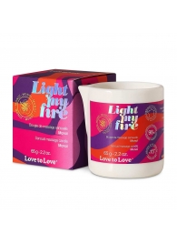 Массажная свеча Light My Fire с ароматом моной - 80 мл. - Love to Love - купить с доставкой в Волгодонске