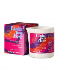 Массажная свеча Light My Fire Coconut с ароматом кокоса - 65 гр. - Love to Love - купить с доставкой в Волгодонске