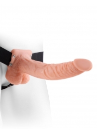 Полый страпон телесного цвета Hollow Strap-On with Balls - 24 см. - Pipedream - купить с доставкой в Волгодонске