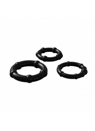 Набор из 3 черных эрекционных колец Babooom Ring Set - Adrien Lastic - в Волгодонске купить с доставкой