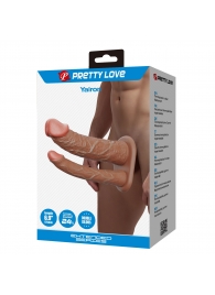 Реалистичная полая насадка на член для двойного проникновения Yairon - 17,5 см. - Baile - купить с доставкой в Волгодонске