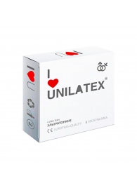 Ультратонкие презервативы Unilatex Ultra Thin - 3 шт. - Unilatex - купить с доставкой в Волгодонске