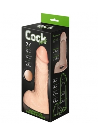 Телесный фаллоудлинитель с мошонкой Cock Next - 19 см. - LOVETOY (А-Полимер) - в Волгодонске купить с доставкой