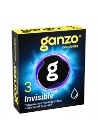 Супертонкие презервативы Ganzo Invisible - 3 шт. - Ganzo - купить с доставкой в Волгодонске