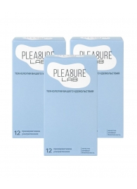 Набор из 3 упаковок ультратонких презервативов Pleasure Lab (по 12 шт.) - Pleasure Lab - купить с доставкой в Волгодонске