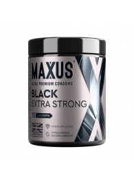 Черные утолщенные презервативы MAXUS Extra Strong с железным кейсом - 15 шт. - Maxus - купить с доставкой в Волгодонске