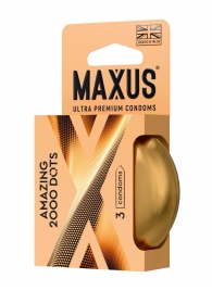 Точечные презервативы MAXUS 2000 Amazing Dots с железным кейсом - 3 шт. - Maxus - купить с доставкой в Волгодонске