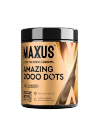 Точечные презервативы MAXUS 2000 Amazing Dots с железным кейсом - 15 шт. - Maxus - купить с доставкой в Волгодонске