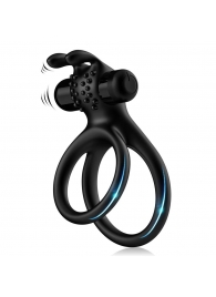 Черное эрекционное виброкольцо с подхватом мошонки Stay Hard - Boys of Toys - в Волгодонске купить с доставкой