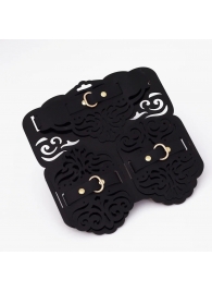 Фигурный набор для БДСМ-игр с узорами и золотистой фурнитурой - Crazy Handmade - купить с доставкой в Волгодонске