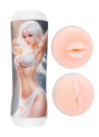 Двусторонний мастурбатор в колбе аниме - вагина и ротик - Tokyo Style - в Волгодонске купить с доставкой