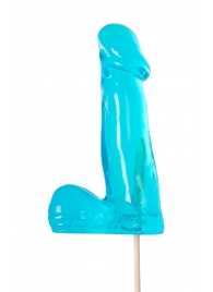 Голубой леденец в форме члена со вкусом блю кюрасао - 173 гр. - Sosuчki - купить с доставкой в Волгодонске