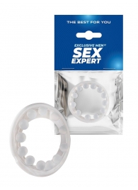 Эрекционное кольцо со стимулирующими шариками на поверхности - Sex Expert - в Волгодонске купить с доставкой