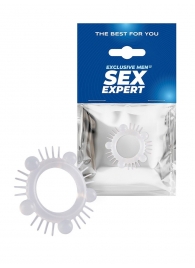Эластичное эрекционное кольцо с шишечками и шипами - Sex Expert - в Волгодонске купить с доставкой