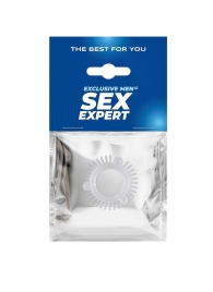 Эластичное эрекционное кольцо с 3 шариками и шипами - Sex Expert - в Волгодонске купить с доставкой