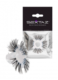 Эластичное эрекционное кольцо с черными «ресничками» - Sextaz - в Волгодонске купить с доставкой