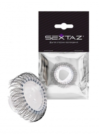 Эластичное эрекционное кольцо с длинными черными «ресничками» - Sextaz - в Волгодонске купить с доставкой