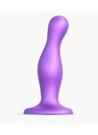 Фиолетовая насадка Strap-On-Me Dildo Plug Curvy size M - Strap-on-me - купить с доставкой в Волгодонске