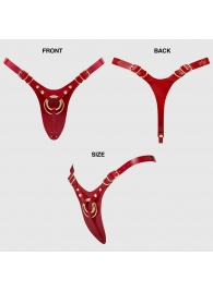 Красный пояс для фиксации насадок Strap-On-Me Leatherette Harness Fabulous - Strap-on-me - купить с доставкой в Волгодонске