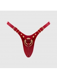 Красный пояс для фиксации насадок Strap-On-Me Leatherette Harness Fabulous - Strap-on-me - купить с доставкой в Волгодонске