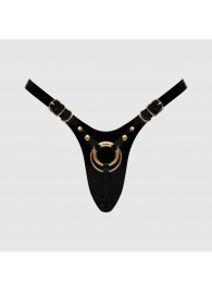 Черный пояс для фиксации насадок Strap-On-Me Leatherette Harness Fabulous - Strap-on-me - купить с доставкой в Волгодонске