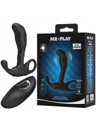 Черный изогнутый массажёр простаты с вибрацией и пультом ДУ - Baile - в Волгодонске купить с доставкой