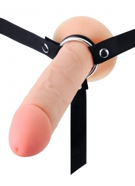 Мужской полый страпон на регулируемых ремешках - 22 см. - Sex Expert - купить с доставкой в Волгодонске