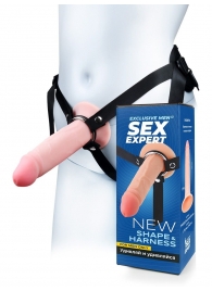 Мужской полый страпон на регулируемых ремнях - 18,5 см. - Sex Expert - купить с доставкой в Волгодонске