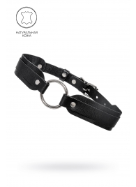 Черный кожаный чокер-ошейник со скруглёнными углами - Pecado - купить с доставкой в Волгодонске